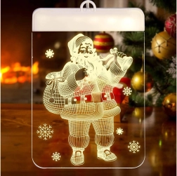 Božična 3D steklena dekoracija za okno