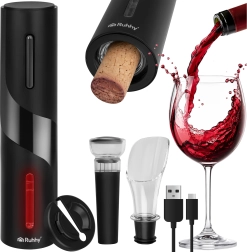 Električni odpirač za vino Ruhhy – samodejni, USB-C, komplet 4 delov