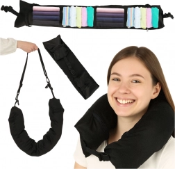 Potovalna blazina s prostorom za shranjevanje črna