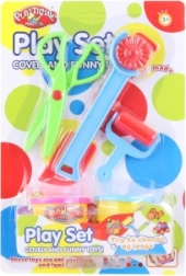 Modelirni komplet za otroke z valjčkom, škarjami in valjarčkom