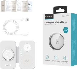 Indukcijski polnilec CHOETECH 3 v 1 T616-F bel