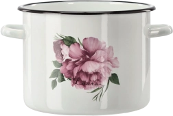 Emajliran lonec 5,5 l, 22 cm, bel Potonika Laura
