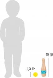 Leseni keglji SMALL FOOT Active – komplet za otroke