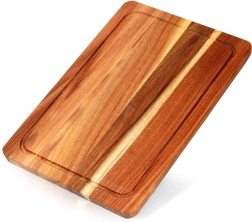 Lesena deska za rezanje in serviranje iz akacijevega lesa 37 × 25 cm