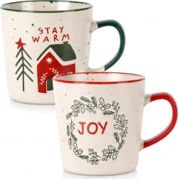 Set keramičnih božičnih skodelic 350 ml, 2 kosa