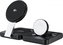 Zložljivi magnetni brezžični polnilnik 3 v 1 CHOETECH Qi2 za iPhone, Apple Watch in AirPods