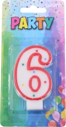 Zabavna svečka za torto - številka 6