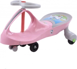 Gravitacijski poganjalec s svetlečimi kolesi v pudrasto rožnati barvi