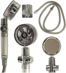 Srebrna pršna glava s turbino in cevjo