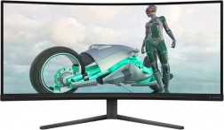 Ukrivljen 34" igralni monitor VA, 180 Hz, HDMI x2, DP x2