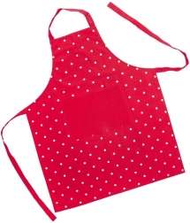 Bombažna kuhinjska predpasnik s pikami TECKA, rdeča