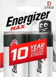 Alkalne baterije D (LR20) ENERGIZER MAX, blister 2 kos