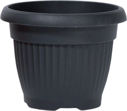 Lonec za rože Terra okrogel antracit 64 cm