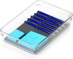 Plastični shranjevalni organizator GREY 24 × 16 × 4,5 cm