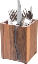 Lesen stojalo za kuhinjski pribor River iz akacijevega lesa