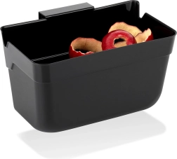 Viseči koš za biološke odpadke za vratca, črn, 2,5 l (22,5 × 15 × 13,5 cm)