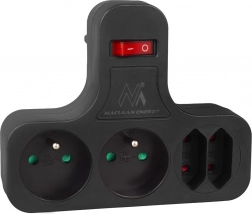 Štirikratna vtičnica z izklopnim stikalom Maclean Energy