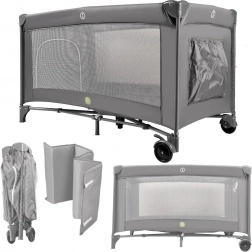 Potovalna otroška posteljica 60 × 120 cm z zložljivim okvirjem in vzmetnico