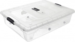 Nizek podposteljni shranjevalni zaboj na kolescih 50 l