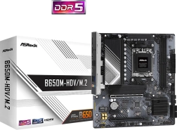 Asrock b650m-hdv/m.2 – microatx osnovna plošča am5 z ddr5, hdmi in displayportom