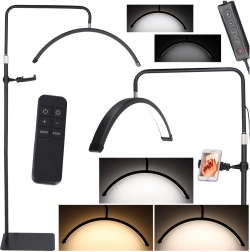 LED ločna kozmetična svetilka 36 W s prilagodljivo barvno temperaturo in stojalom