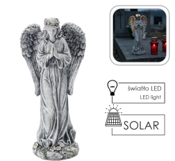Solarna angelska figurica z LED, 34,5 cm