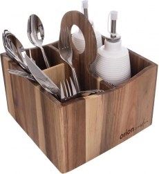 Leseni stojalo za pribor, omake in začimbe WOODEN