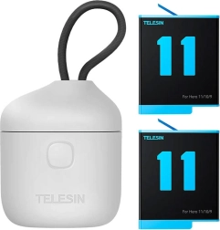 Vodotesen polnilec s 3 režami Telesin Allin Box in 2 baterijami za GoPro Hero