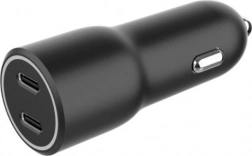 Avtopolnilec z 2x USB-C PD 40W črna