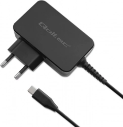Qoltec GaN polnilnik USB‑C 65 W črn