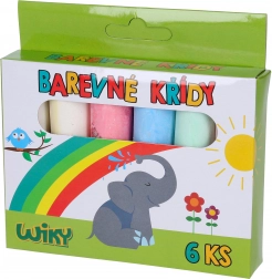 Barvne kredice za pločnik, 6 kosov