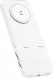 Brezžični polnilnik, INVZI, MGF7W, 3 v 1, 15 W (bela)