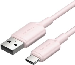 USB kabel USB-A na USB-C 2.0 3A 2 m rožnat Vention