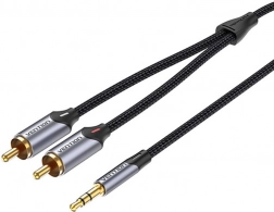 Avdio kabel 2xRCA na 3,5 mm Vention BCNBI 3 m (siv)