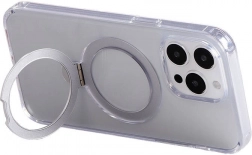 magnetni zaščitni ovitek z držalom JOYROOM za iPhone 15 Pro Max, prozoren