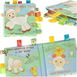 Otroška senzorična knjiga z ovčko in etiketami