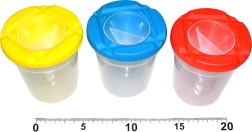 Lonček za vodo z zapiralnim pokrovčkom in držalom za čopiče