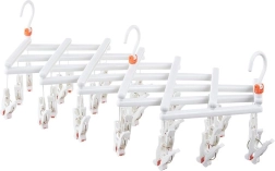 Zložljivo stojalo za sušenje perila s kljukicami, 29 sponk, belo