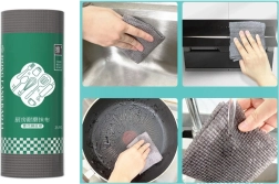 Kuhinjske krpe in gobice v roli 20 × 9 cm, sive, 25 kos