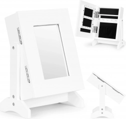 Škatlica za nakit z ogledalom ModernHome, bela