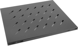 Fiksna polica za 19'' rack črna 1U 465x500 mm