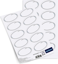 Samolepilne bele etikete za kozarce, 20 kos