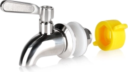 Replacement faucet for beverage dispenser made of stainless steel