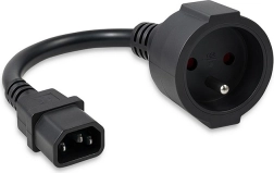 Adapter IEC 320 C14 na francosko vtičnico, 0,15 m