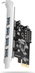 Krmilnik PCIe AXAGON s 4 vrati USB 3.2 Gen 1, UASP in napajanjem SATA