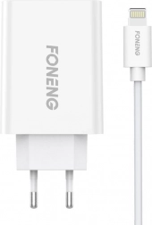 Hitri polnilec Foneng z enim USB priključkom 10,5 W + kabel USB–Lightning