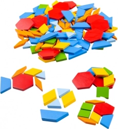 Lesena barvna mozaika BIGJIGS TOYS