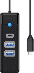 Orico USB‑C hub 2× USB 3.0 in USB‑C, 5 Gb/s, 0,15 m, črn
