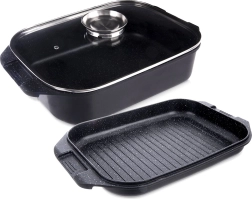 Granitna rimska posoda z pokrovom 3v1 GRANDE 41 × 26 × 15 cm, 7 l