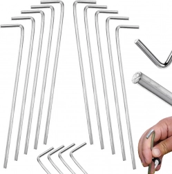 Jekleni šotorski količki L 24 cm – set 10 kos